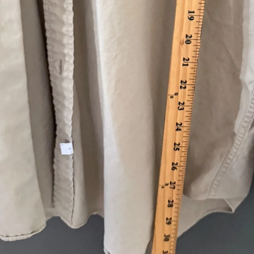 Polo Ralph Vtg Lauren Mens Tan Khaki Cotton Twill Button Down Shirt Long Sl XL